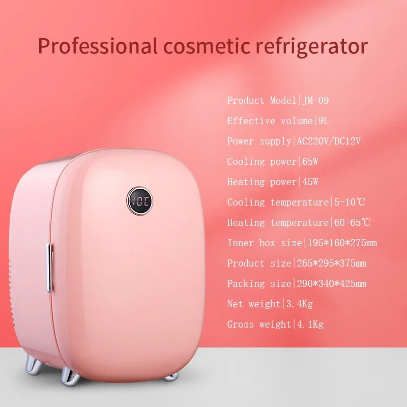 Trending Products 9L 12v Dual-Purpose Cold Storage Heat Preservation Skincare Refrigerator Mini Cosmetic Fridge For Home Use