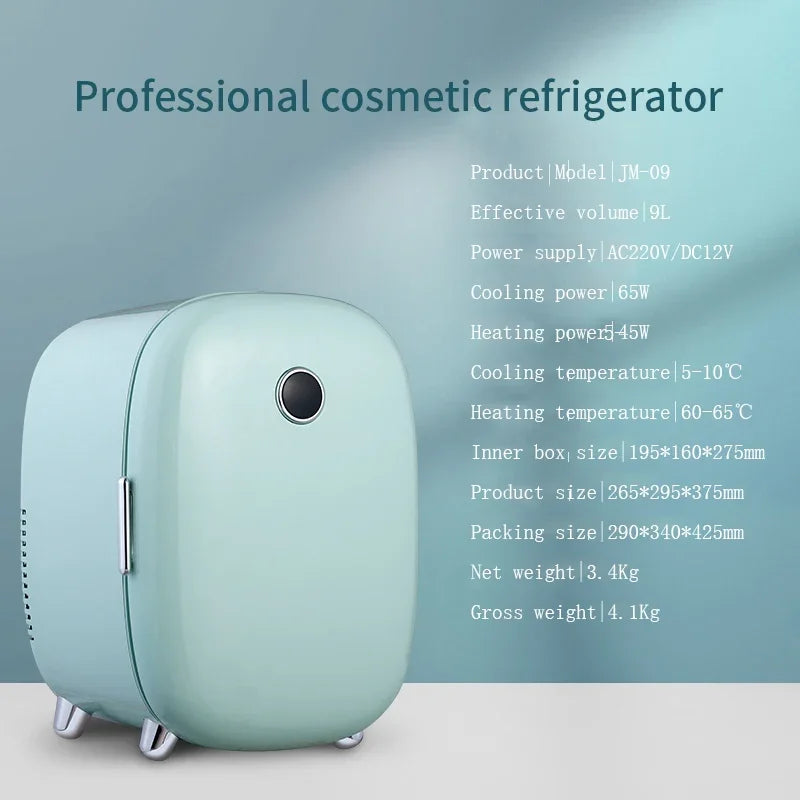 Trending Products 9L 12v Dual-Purpose Cold Storage Heat Preservation Skincare Refrigerator Mini Cosmetic Fridge For Home Use