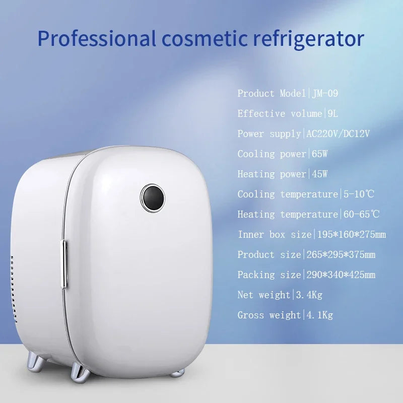 Trending Products 9L 12v Dual-Purpose Cold Storage Heat Preservation Skincare Refrigerator Mini Cosmetic Fridge For Home Use