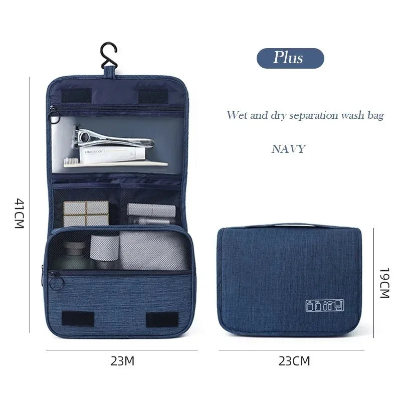 Hanging Travel Big Cosmetic Toiletry Bag Women Men Necessary Make Up Dry-Wet Separation Organizer Accessory Storage Wash Pouch